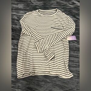 Striped Long Sleeve PJ Shirt Size L by Star Above